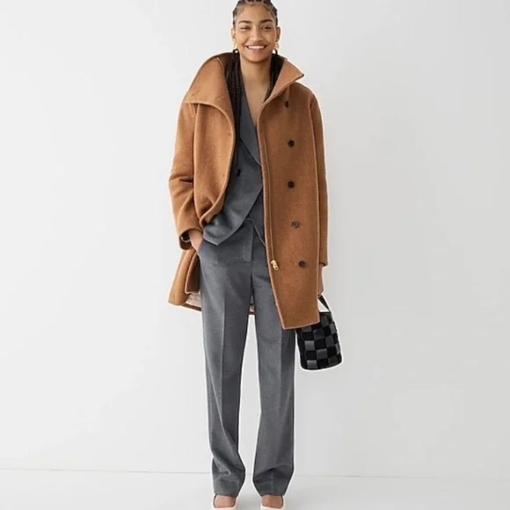 J.Crew | Wool Villa Coat in Italian stadium-cloth by Nelly Gori  BA538 | 8